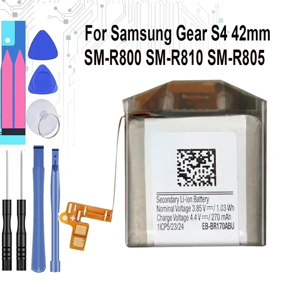 New Watah Battery EB-BR810ABU Battery for SAMSUNG GALAXY S4 Watch 42mm SM-R810 SM-R815 Portablet Batteries Warranty + Track NO