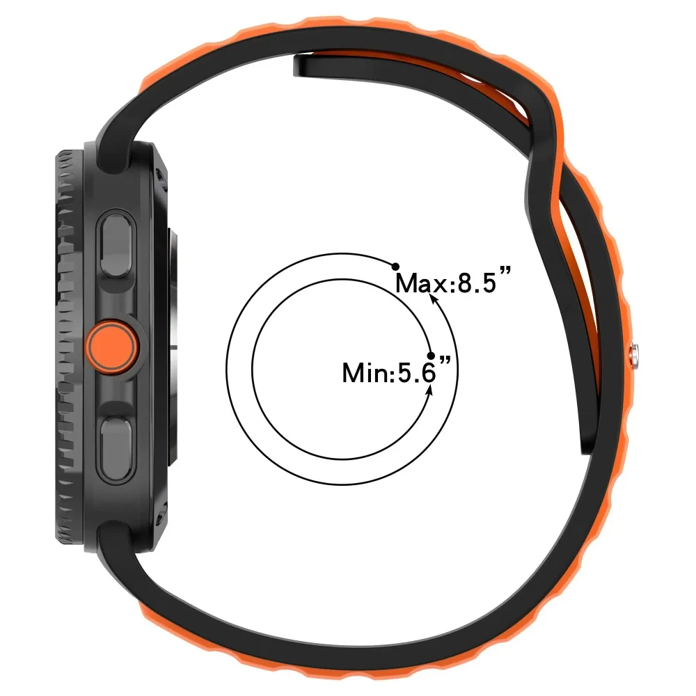 Two-Color Silicone Strap for Samsung Galaxy Watch 9/8 40mm 44mm Soft Breathable Bracelet for Galaxy Watch 8 Classic 46mm Correa