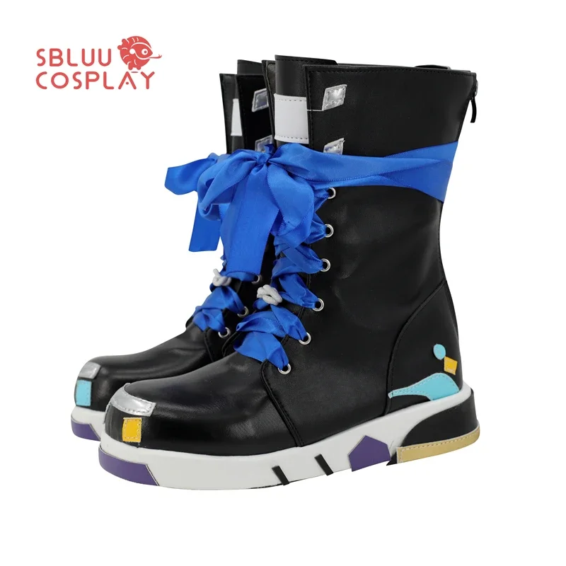 SBluuCosplay Gioco Genshin Impact Wanderer Scarpe Cosplay Stivali su misura