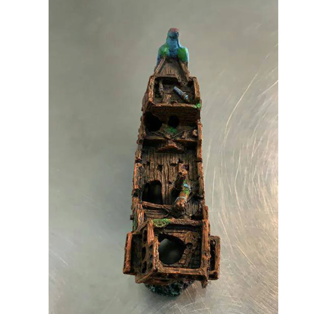 

Pirate Ship Aquarium Decoration Resin Fish Tank Ornament Underwater Coral Landscape For Fresh Salt Water Pets Home Decor