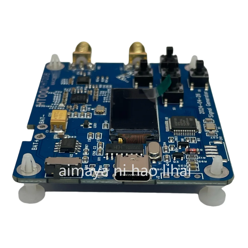 HT008 signal generator 23.5M-6Ghz RF frequency generator, serial port control max2871