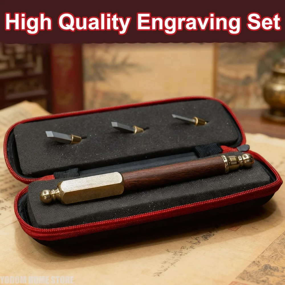 Practical Hand Carving Knife Kit Multifunctional Engraving Tools Household DIY Wood Stone Craft Supplies  with Bag view 4