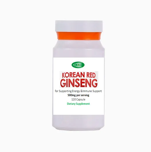 Naturals Korean Red Ginseng Extract, 500mg Extract with Ginger Root and Black Pepper, 20% Ginsenosides Red Panax Ginseng