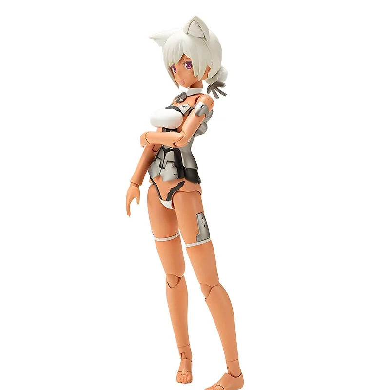 Kotobukiya Origineel MODEL KIT FRAME ARMS GIRL Letitia Silver Ver. Anime Action Figure Assembly Model Speelgoed Model Cadeaus voor jongens