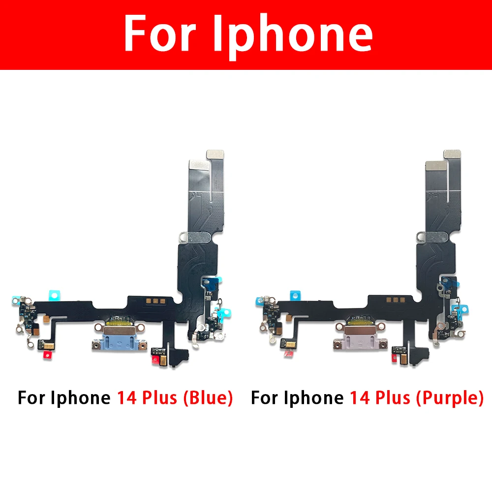 

For IPhone 14 Plus 14 Pro Max USB Charging Charger Port Flex Cable USB Charger Dock Connector With Microphone Ribbon Part