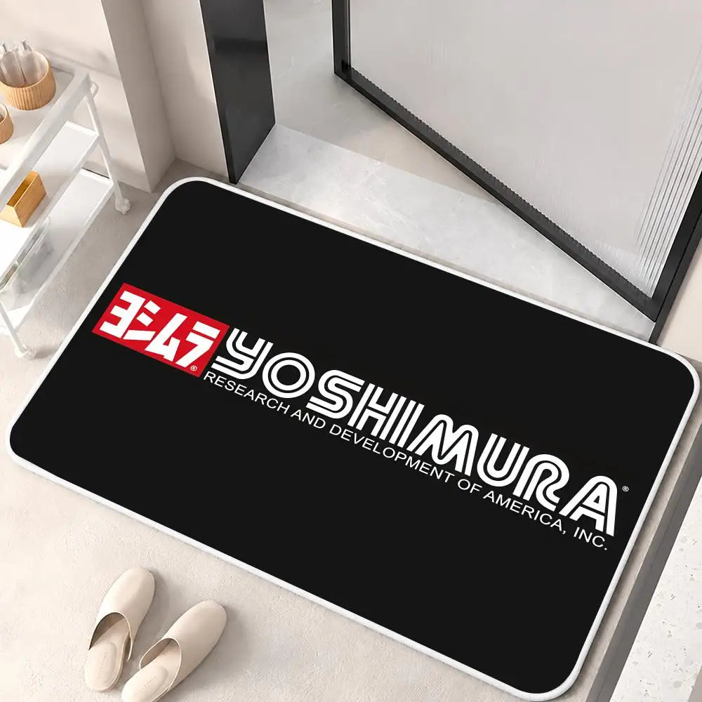 Y-Yoshimura Motorsports Racing Floor Mat Flannel Rug Soft Non Slip Door Mat For Bathroom Bedroom Kitchen Living Room Home Decor