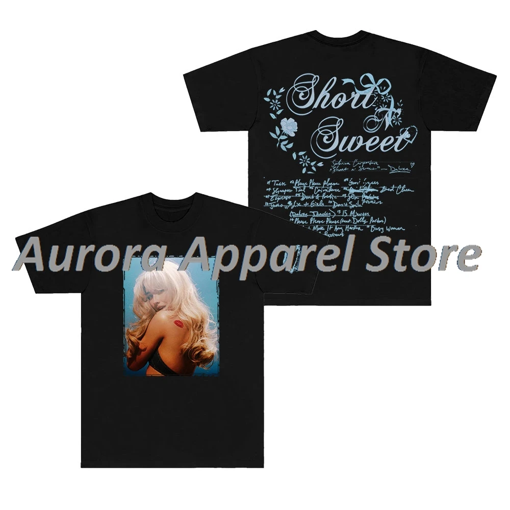 

Sabrina Carpenter Short n' Sweet Deluxe Merch T-Shirts Cosplay Women Men Fashion Streetwear Short Sleeve Tee