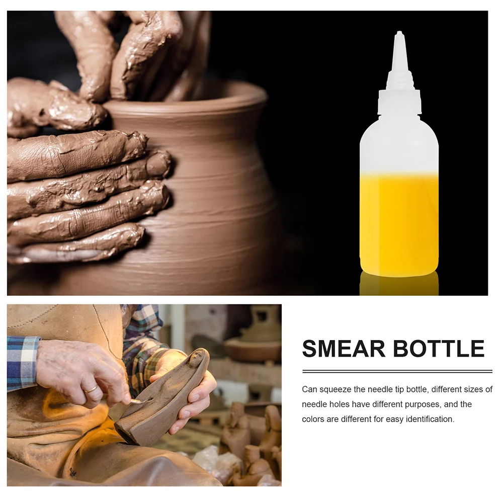 

20 pcs Squeeze Bottles 100Ml Translucent Refillable Dispensing Bottles For Liquid Glue Paint Ink Plastic Extrusion Container Lab