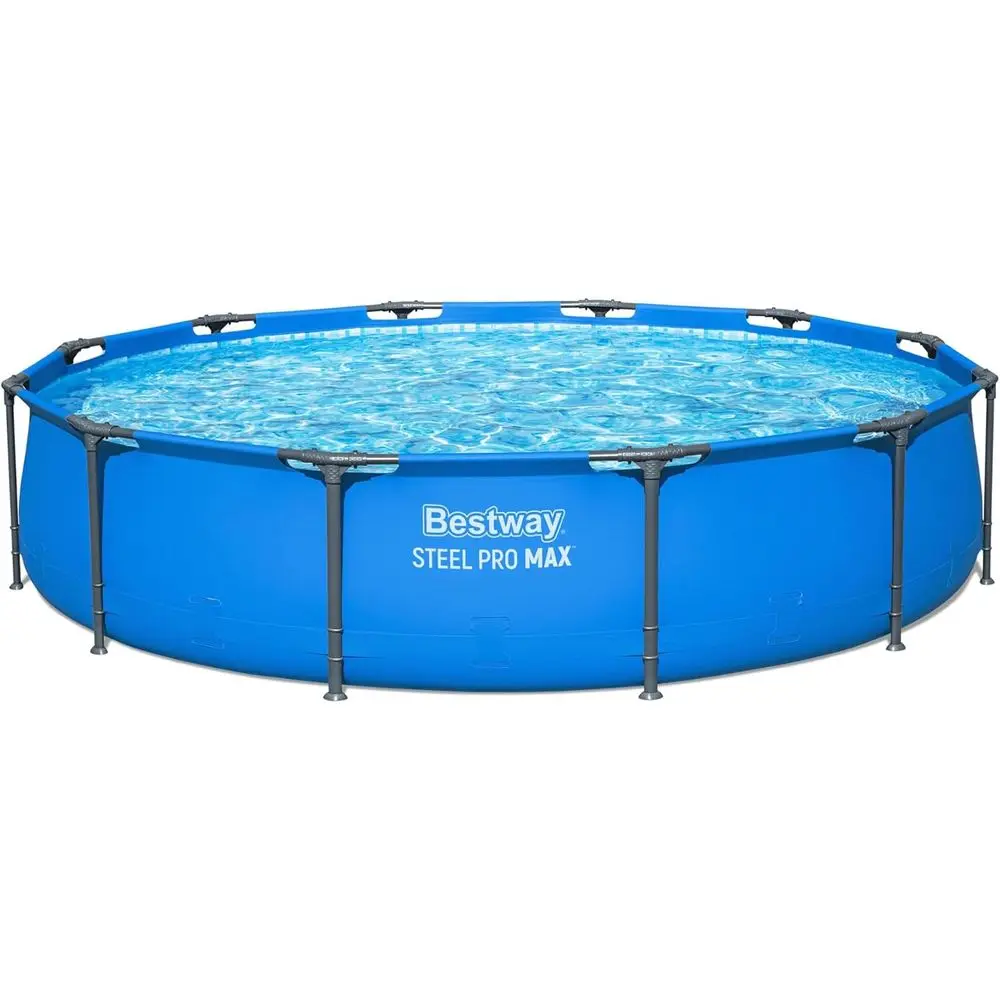

MAX 12’ x 30" Above Ground Pool, Round Metal e Outdoor Swimming Pool or Backyard, Blue, Pool ONLY