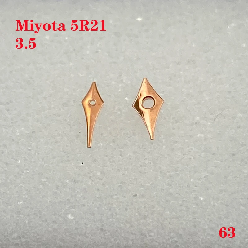 Accesorios de reloj, mano de reloj, 2 agujas para Miyota 5R21, movimiento plata, oro o oro rosa No.063