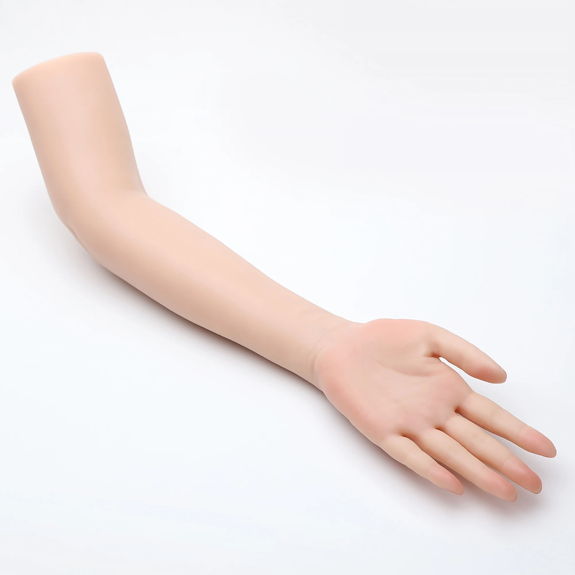 

Высококачественная женская силиконовая модель руки для акупунктурного массажа, акупунктурных точек, реквизит для практики дизайна ногтей, реквизит для реального человека, форма для длинных рук