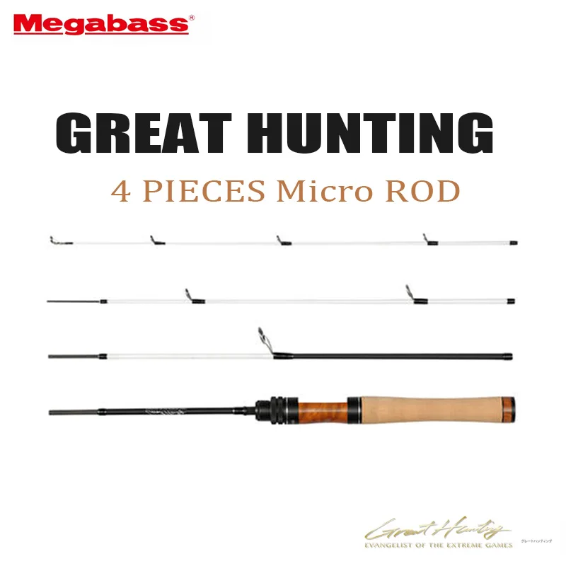 

Megabass Great Hunting 3/4 Piece Fishing Rod Light 78-153G Spinning Casting Portable Stream Rod For The Travelling Angler