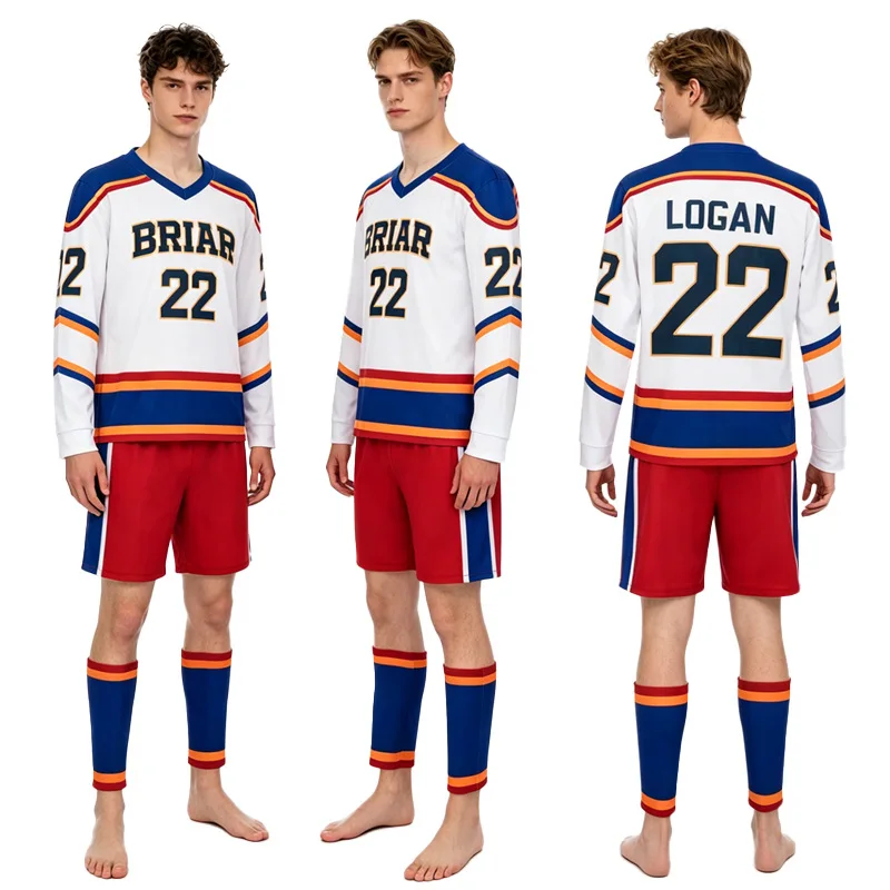 Off Campus BRIAR University Hockey Jersey Uniform Garrett Top Shorts Halloween Stage Performance Off Campus TV Series clothes