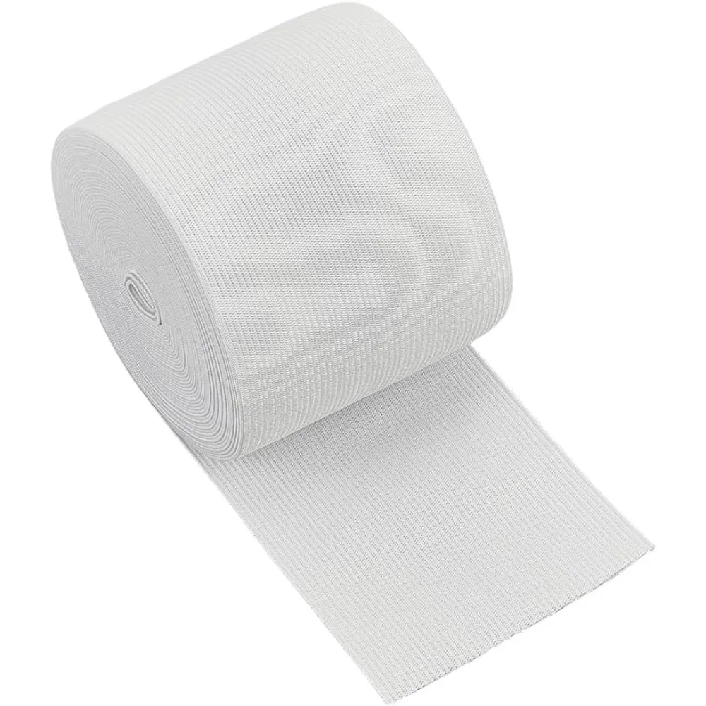

Flat Elastic Rubber Cord/Band Webbing Garment Sewing Accessories White 80mm 8.74 yards(8m)/roll