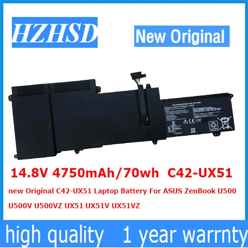 14,8 V 4750mAh/70wh C42-UX51 neue Original C42-UX51 Laptop Batterie Für ASUS ZenBook U500 U500V