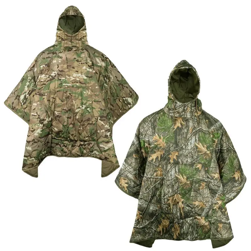 Sacco a pelo mantello Sleeping Poncho indossabile Winter Camp coperta mantello morbido sacco a pelo mantello mantello per campeggio pesca all\'aperto