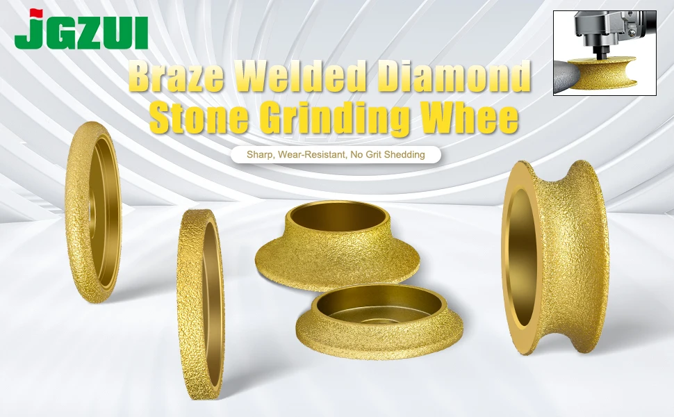 Brazed Stone Edge Grinding Wheel Diamond Roman Wheel Grinding Wheel Tile Marble Grooving and Edge Grinding Tools