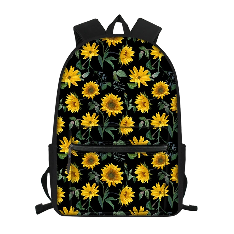 Sunflower Printing For Girls Backpacks School Bags Large Capacity Book Rucksacks Travel School Beg Mochila Escolar