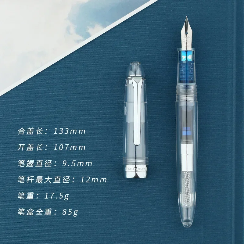 MAJOHN S6 Transparent Color Ink Pen Color Acrylic Box Gift Adult Student Writing Practice Pen Stationery Learning OfficeSupplies