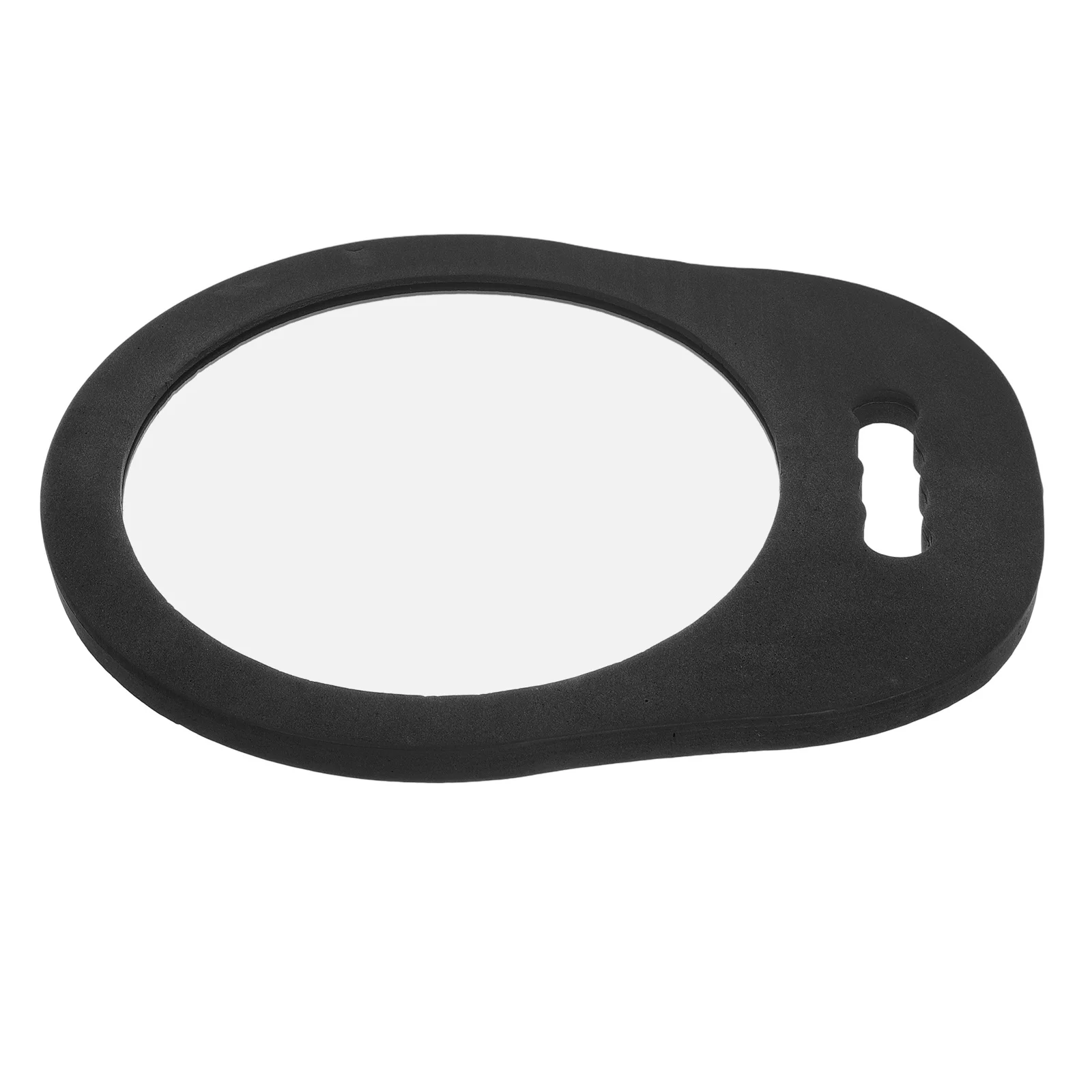 مرآة الرؤية الخلفية المحمولة مقاس كبير وضوح عالي الدقة مادة رغوية متينة لون أسود أدوات صالون الحلاقة مرآة يدوية #2