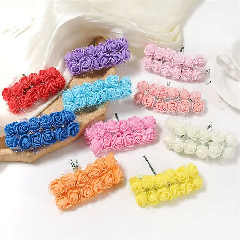 44pcs Artificial Flowers foam yarn Rose Outdoor UV protection festival Christmas Garden Arch Wreath Wedding Home Diy Candy box