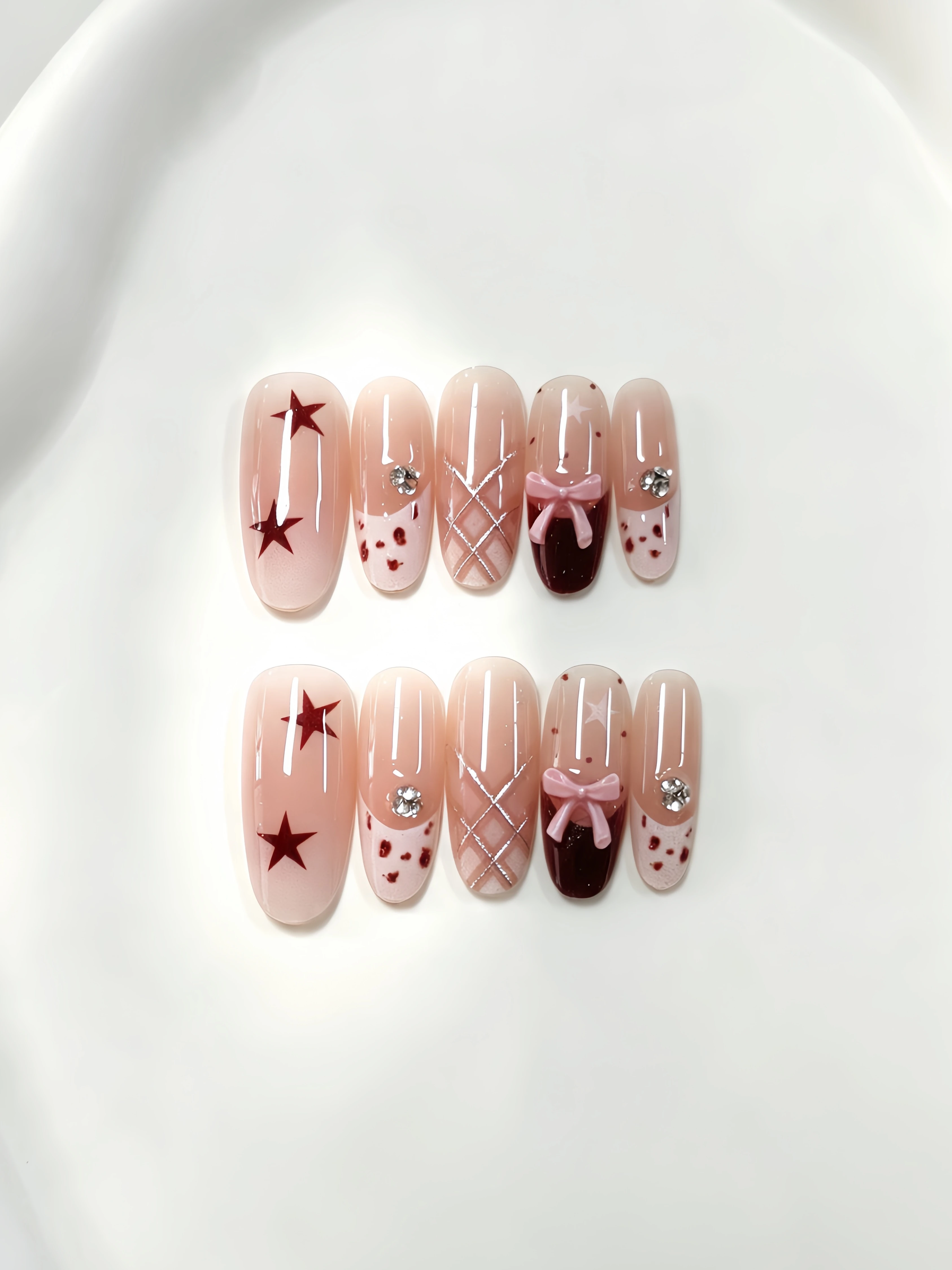 10 Uñas Postizas Ovaladas Medi - Nail Art Oval reseña y precio