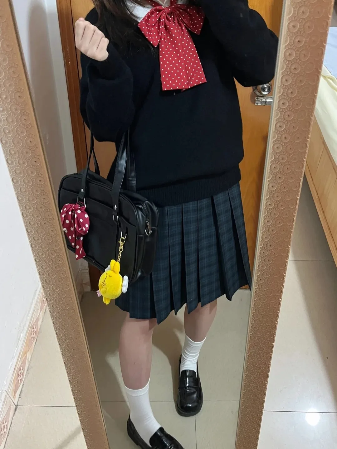 Conjunto de suéter y camisa interior de longitud media con estampado de algas marinas, estilo uniforme escolar japonés, para mujer, ropa casual de moda.