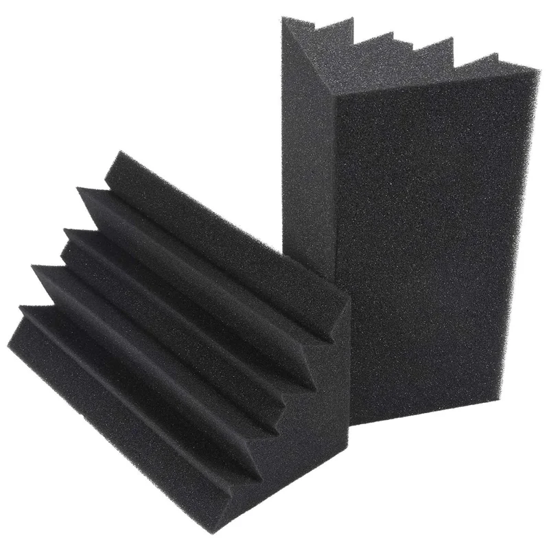 

64 Pack Of 4.6 In X 4.6 In X 9.5 In Black Soundproofing Insulation Bass Trap Acoustic Wall Foam (64PCS, Black)