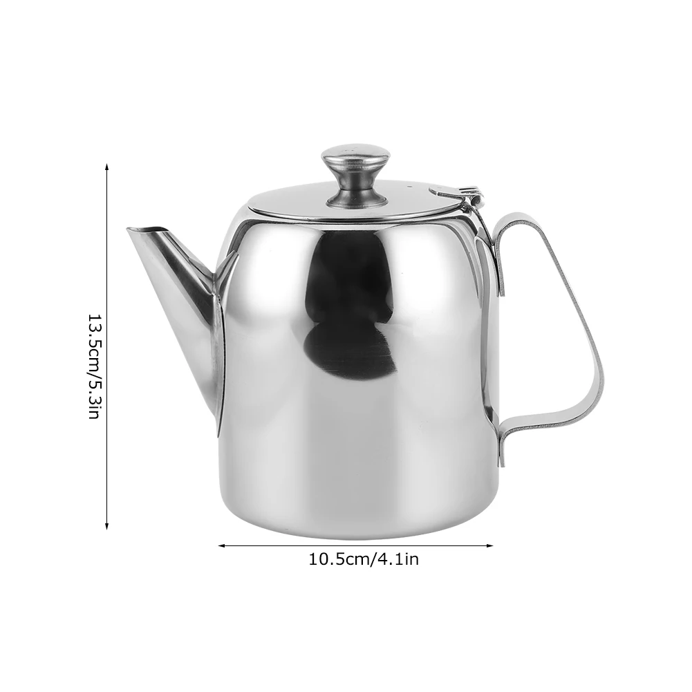 500Ml/850Ml Koffiepot Theepot Roestvrij Staal Koude Ketel Korte Tuit Ronde Pot Voor Hotel Restaurant Woonaccessoires