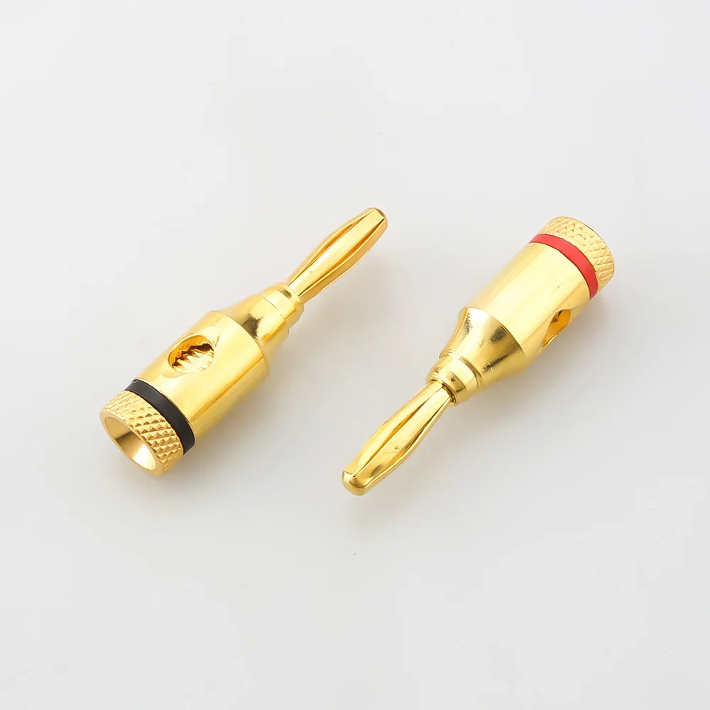 Wysokiej jakości pozłacana wtyczka bananowa przewód głośnikowy złącze typu jack