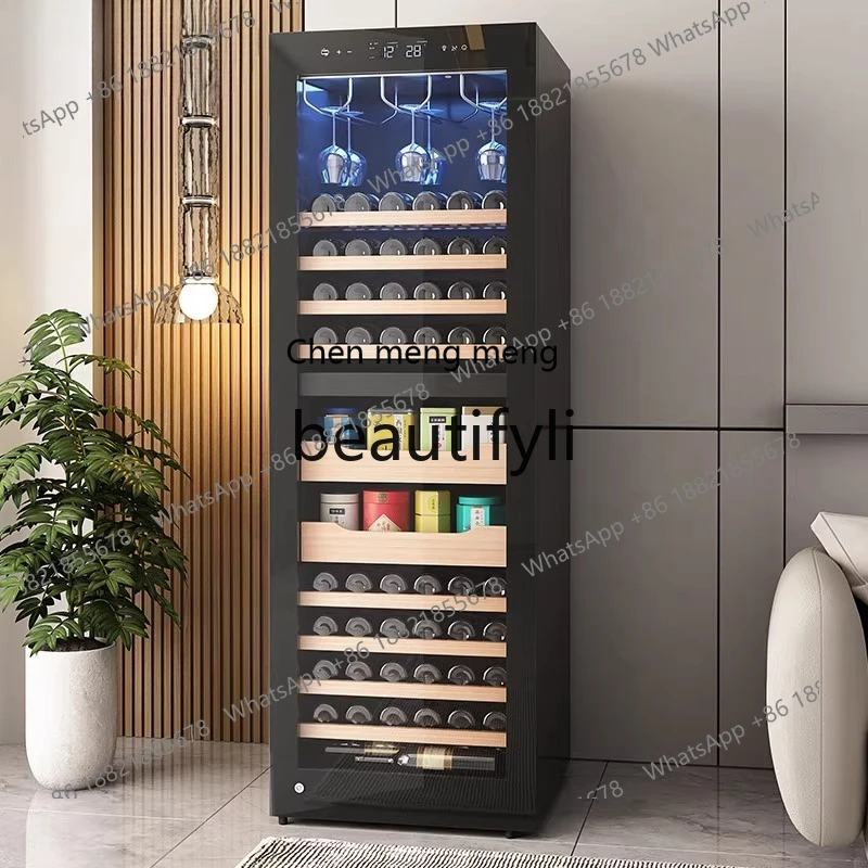 Z189 Four Seasons Constant Temperature Moisturizing Air Cooling Frost Free Ultra Thin Embedded Wine Cabinet Hanging Cup Tea with