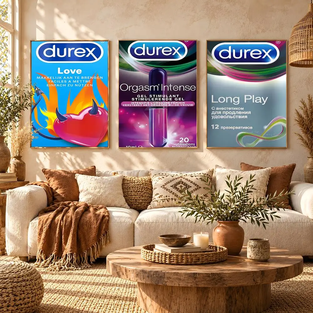 Sexy C-Condom brand Poster HD Home Wall Stickers House hallway Living Room Bedroom Bar Office Decor Art Prints