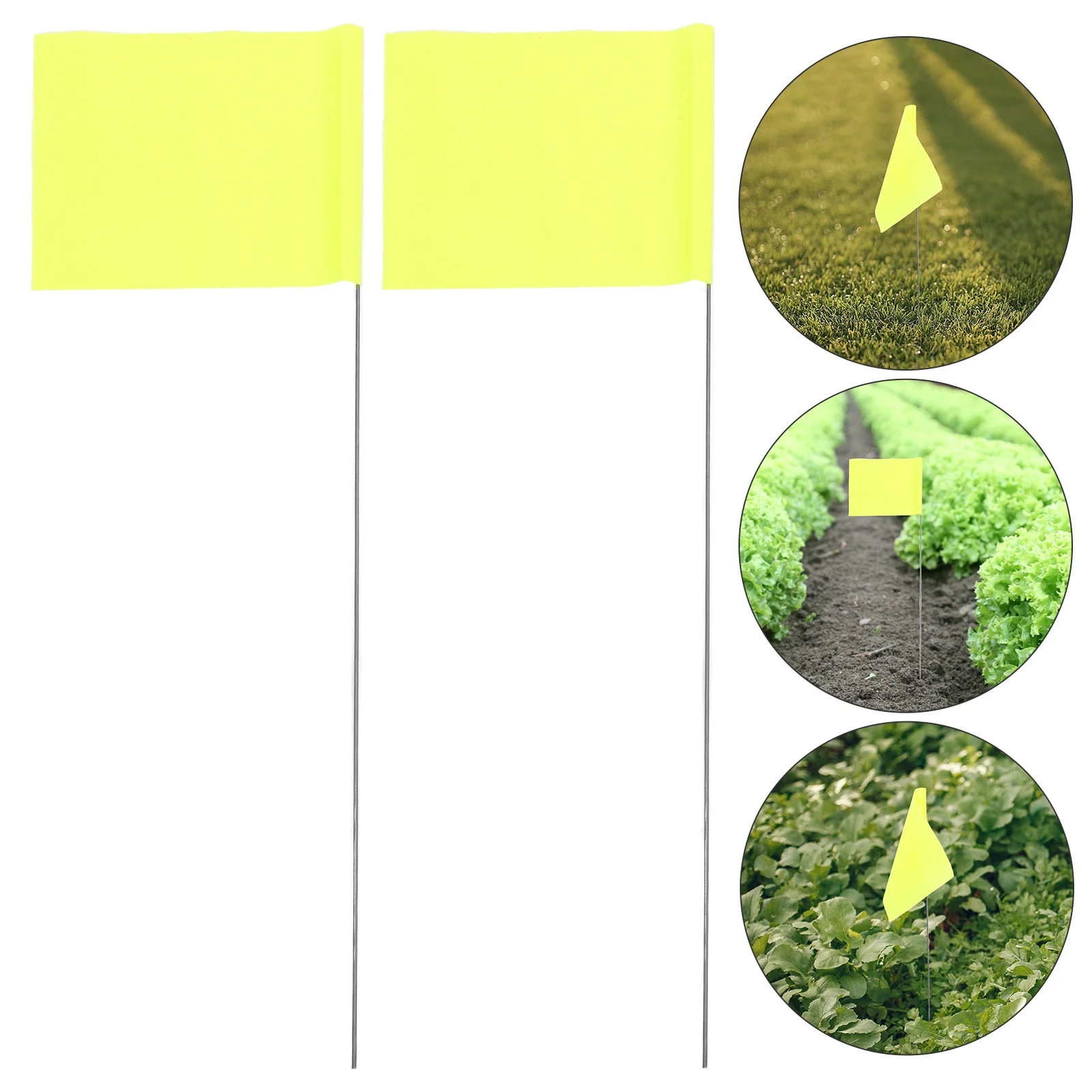 

50Pcs Garden Marker Flags Bright Colored Lawn Marking Flags for Sprinkler Irrigation System Identification Yard Landscape Dog