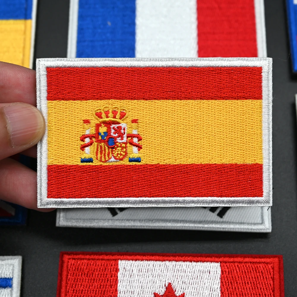 Embroidery Flag Patch US UK Canada Australia Tactical Hook and Loop Patches Backpacks For Clothing Military Army Accessories