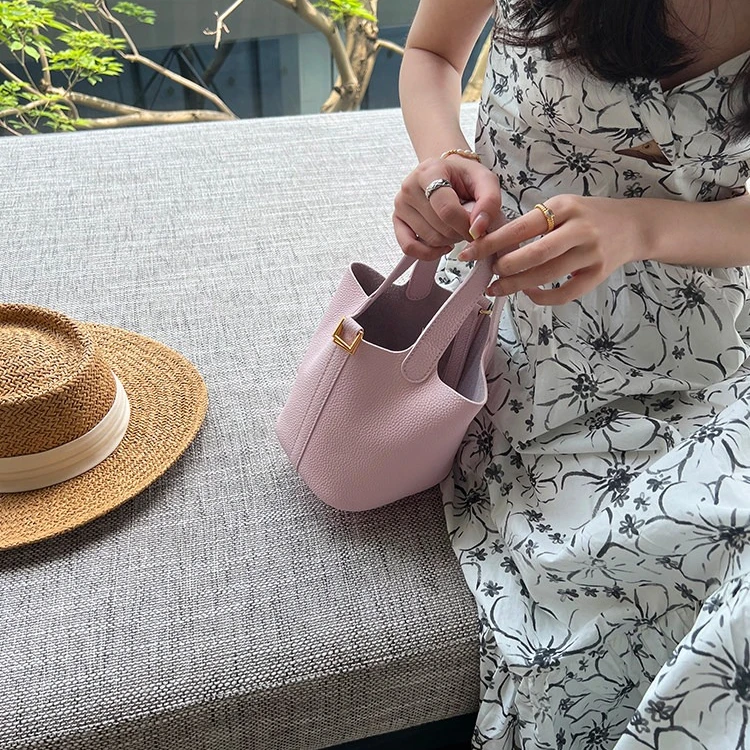 Genuine Leather Bucket Bag Tote Bag Women Handbags 18/22 Big Small Fashion Luxury Quality Designers Lady Hand Bags