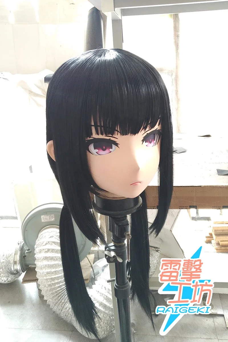 (RAIGEKI MAKS 123) قناع تنكري للهالوين من السيليكون للفتيات كروسدرينج BJD DOLL Kigurumi قناع تنكري أنيمي