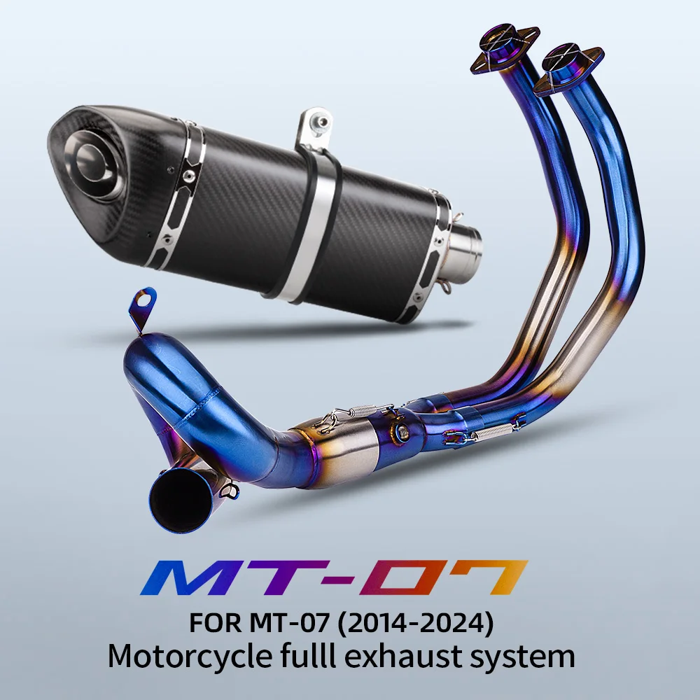

Мотоциклетная система MT-07 FZ-07 700 2014-2024 Tracer 7/GT M20, передняя часть, циклон из нержавеющей стали, полный комплект выхлопной системы