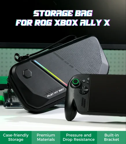 Imagen 2 del producto Bolsa de almacenamiento IINE para ROG Xbox Ally X, Estuche de transporte, bolsas protectoras de viaje duras a prueba de golpes con soporte, accesorios para juegos