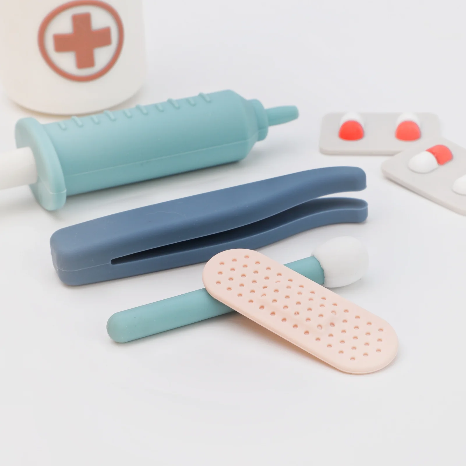 Children Doctor Toy Set Silicone Simulation Medical Box Montessori Toy Baby Play House Games Educational Toy Kid Christmas Gifts