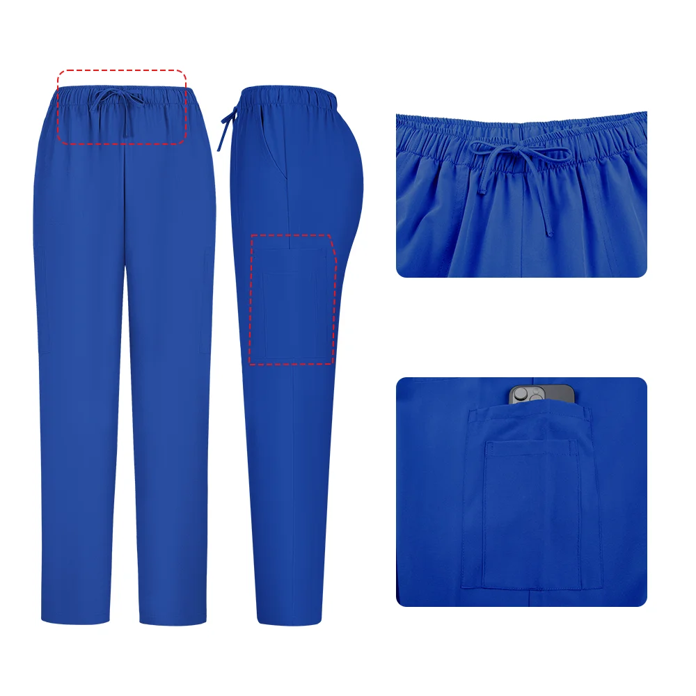 Unisex Medical Uniforms for V-neck Nurse Scurbs Set Women Hospital Doctor Workwear Oral Dental Surgery Work Uniform Short Sleeve