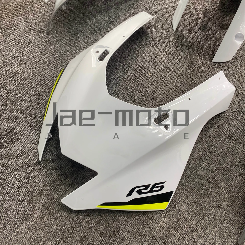 For YZF R6 2017 2018 2019-2021 2022 2023 2024 Motorcycle Bodywork Set High Quality Injection ABS Plastics Fairings Silver White