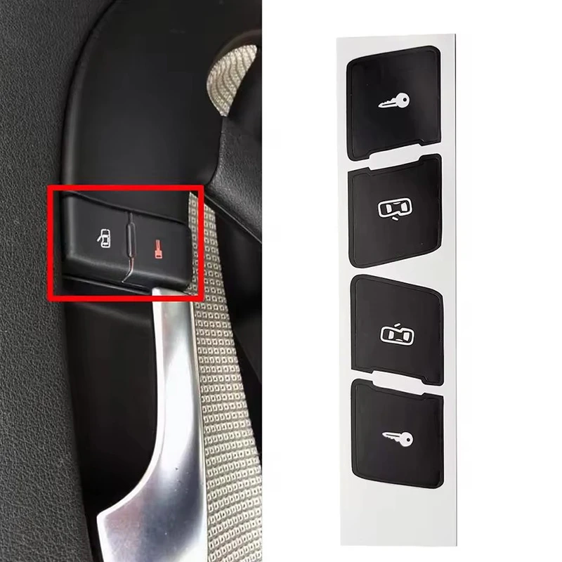 Pegatina De Reparación Para El Botón Del Interruptor De Control De La Cerradura Interior De La Puerta Del Coche Para Audi A3L, Vinilo Pvc Negro Mate, Adhesivo Antiarañazos — -50%, $0.5 Coupon, from $0.50 – 50% descuento – €0.50