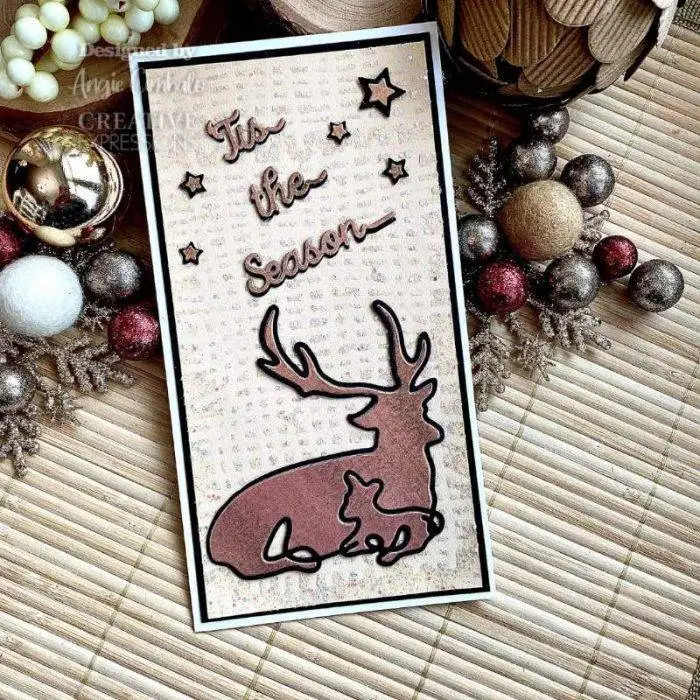 Christmas One-Liner Art Metal Cutting Dies Set Christmas Kisses Snow & Ice Jingle all the way Polar Bear For Scrapbooking