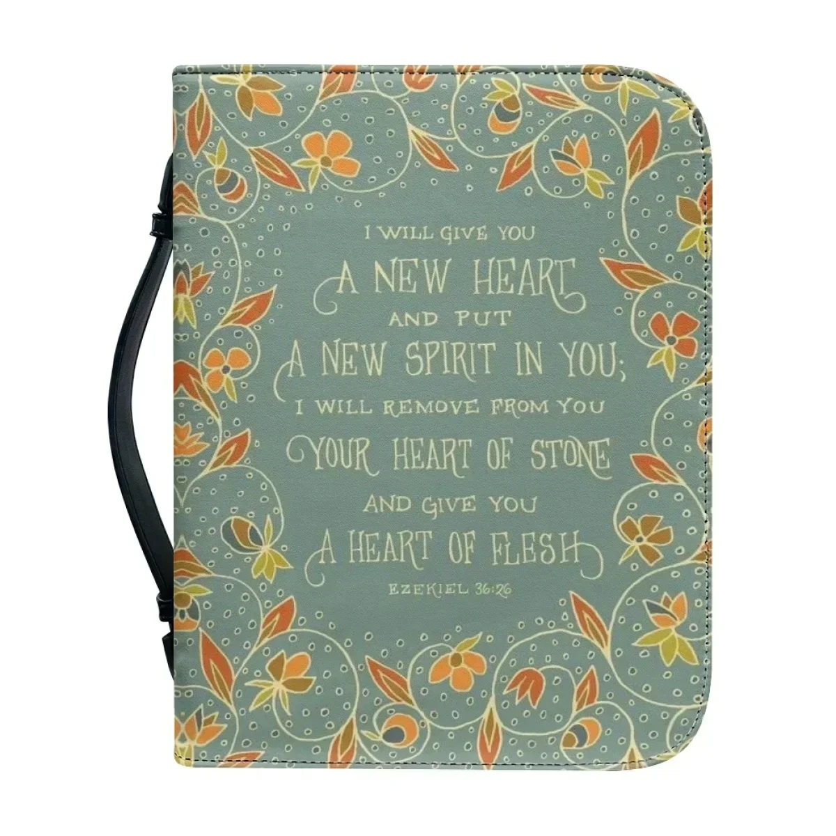 

Women's Bible Storage Bag Church Gathering Handbag Study Book Holy Storage Boxes Genuine Leather Zipper Handle Bible Cover Case