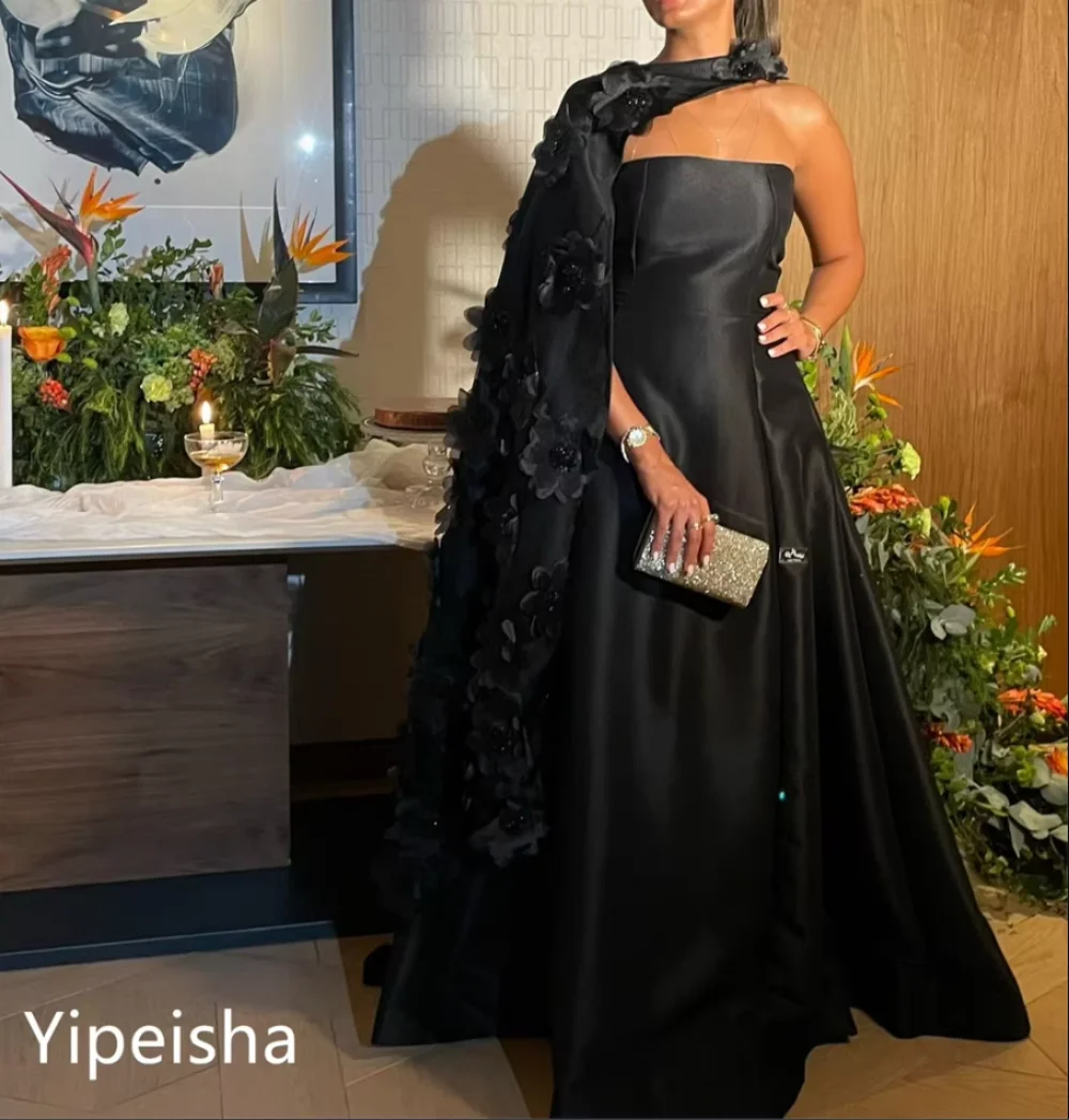 Aangepaste mode one-shoulder baljurk cocktail gedrapeerde vouw satijnen galajurken jurk feestavond elegante luxe beroemdheid