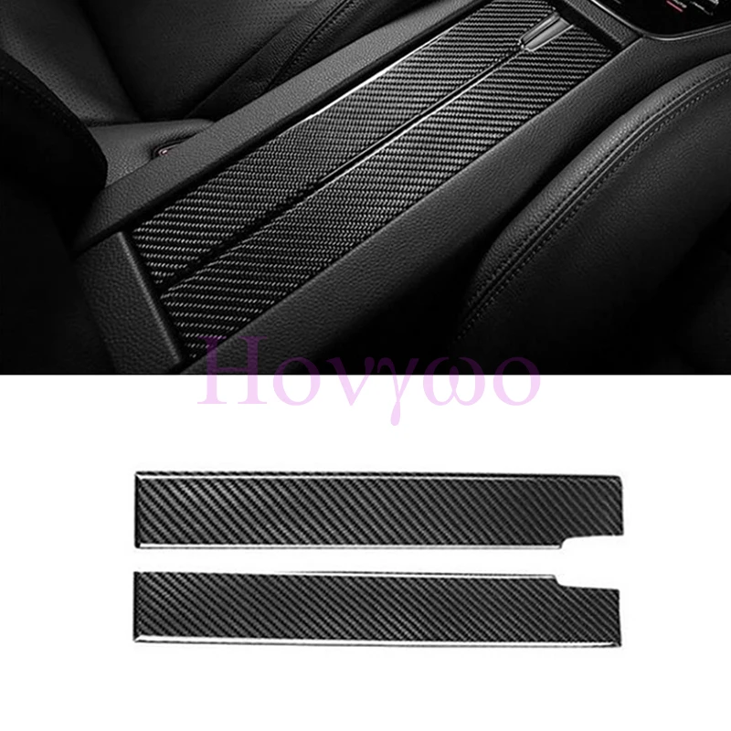 For Porsche Panamera 971 2017up Real Carbon Fiber Interior Trims Central Console Door Handle Trim Dashboard Cover