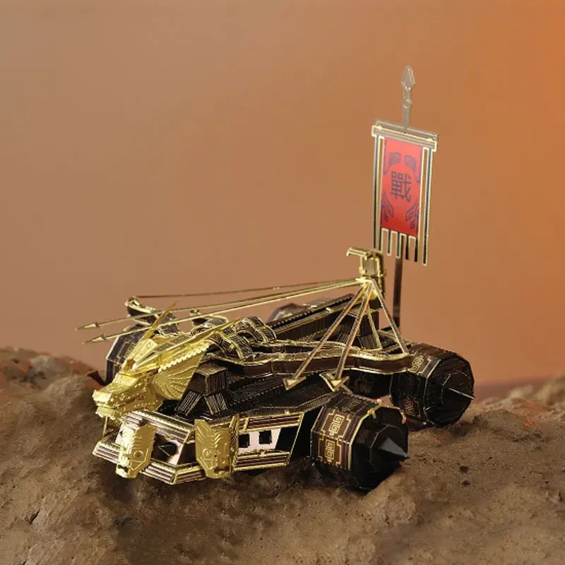 Microwereld 3D Metalen Styling Puzzel Spel Ballista Chariot Model Kits Lasersnijden DIY Jigsaw Speelgoed Verjaardagscadeau Voor Volwassenen Kinderen