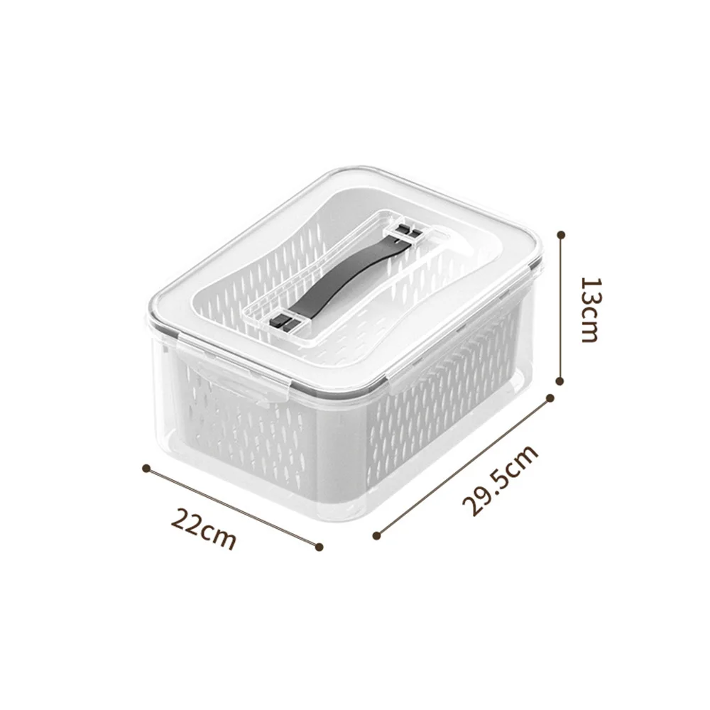 Household Food Sealing Container Food Strainer Box Vegetable Container for Home Kitchen Refrigerator