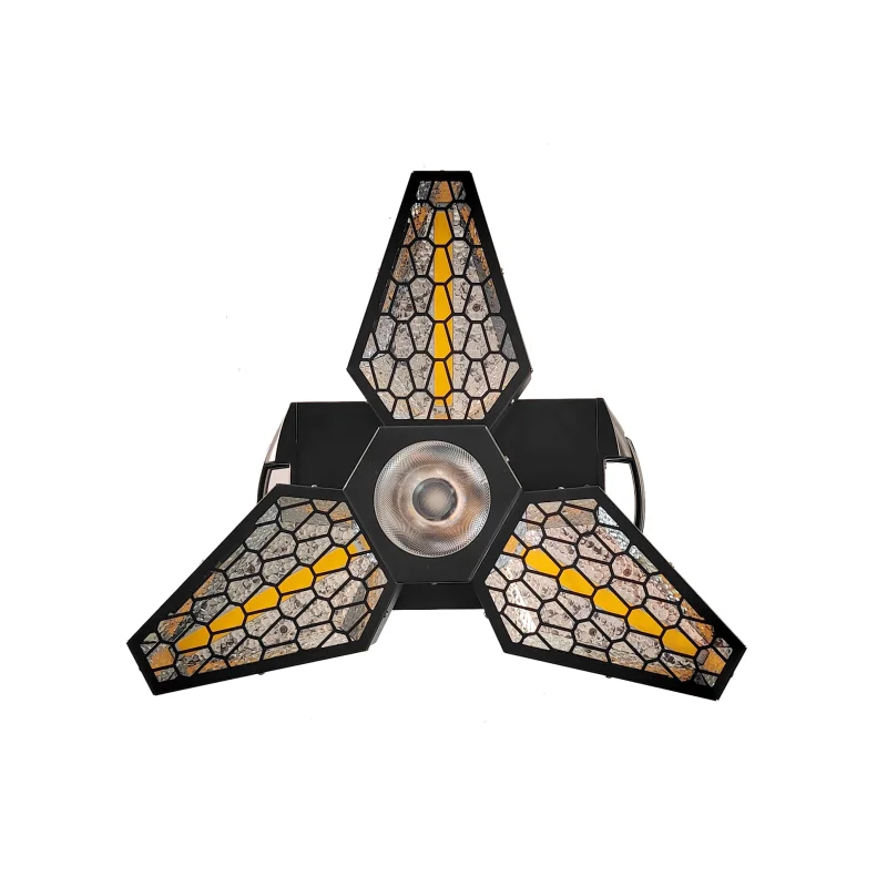 Mini Retro Lights Dj Maple Leaf Rotating Stage Light Cob Flash Effect Party Bar Beam Dyeing Performance Disco Effect Light