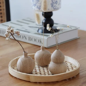 Botol Bunga Jepang Vas Kayu untuk Dekorasi Rumah Bunga Vas Bunga Hias Dekorasi Ruang Tamu Ornamen Desktop Kantor 8 vas jepang dengan penjualan terbaik - №
